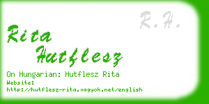 rita hutflesz business card